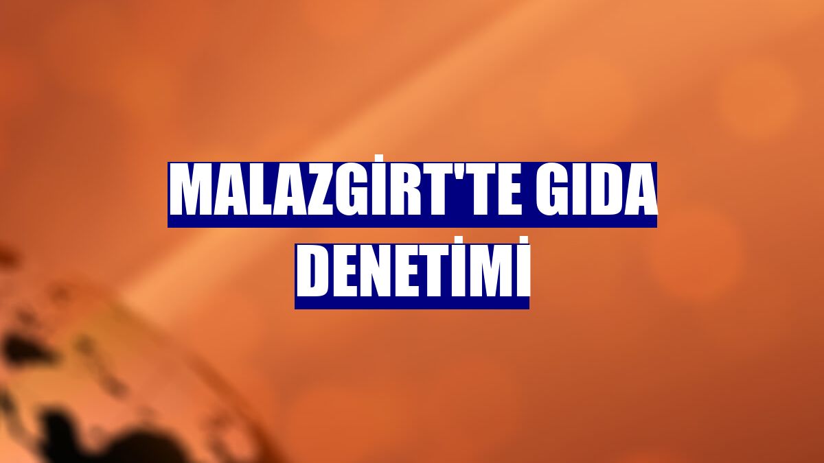 Malazgirt'te gıda denetimi