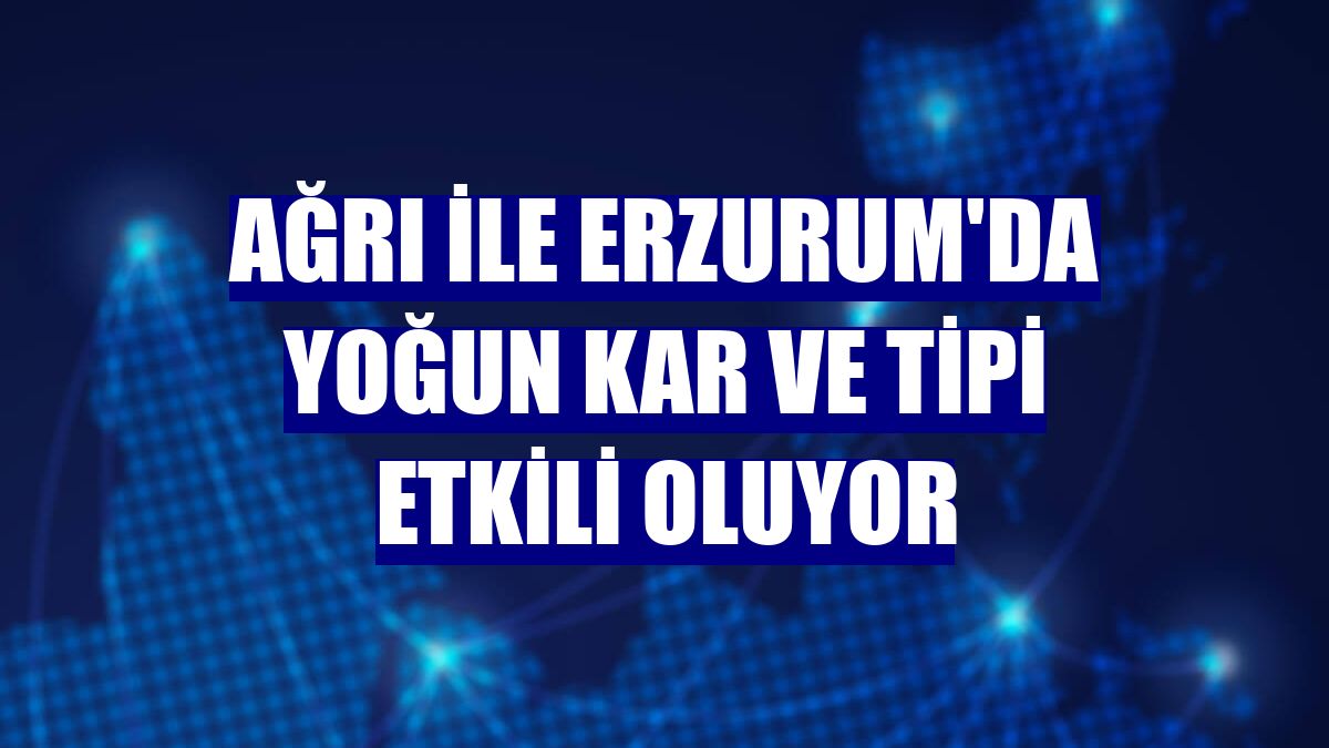 Ağrı ile Erzurum'da yoğun kar ve tipi etkili oluyor