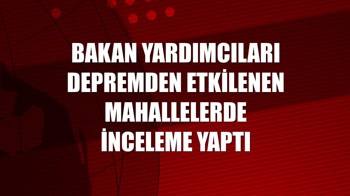 Bakan yardımcıları depremden etkilenen mahallelerde inceleme yaptı