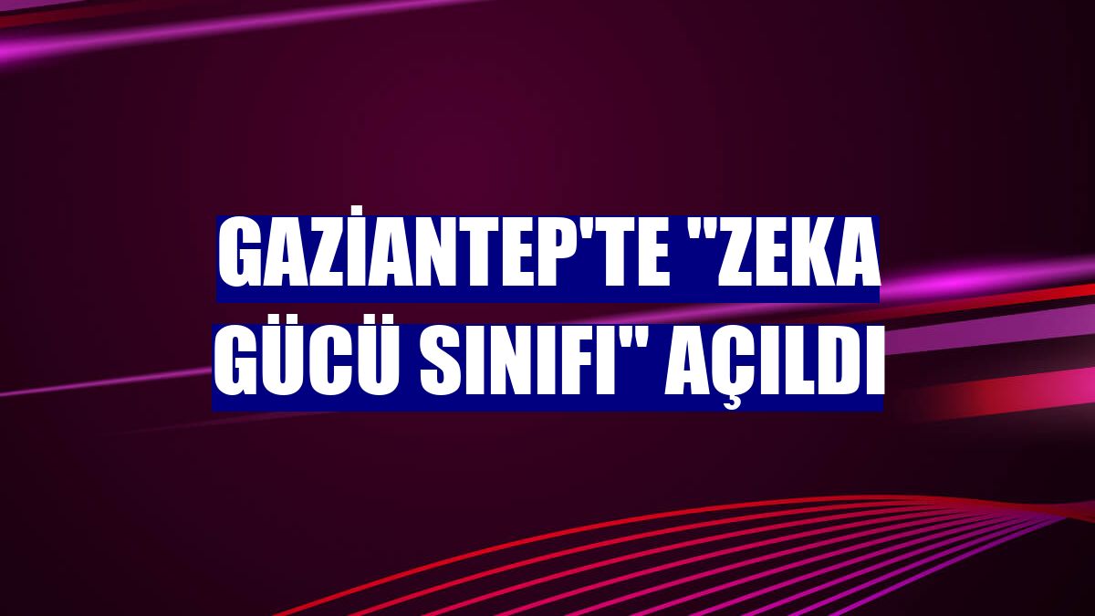 Gaziantep'te "Zeka Gücü Sınıfı" açıldı