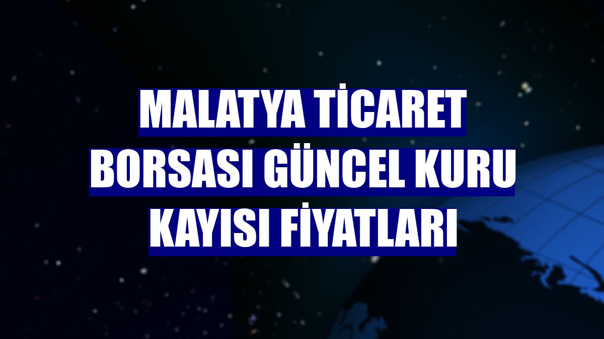 Malatya Ticaret Borsası Güncel Kuru Kayısı Fiyatları
