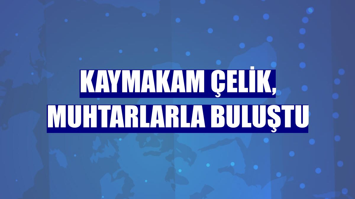 Kaymakam Çelik, muhtarlarla buluştu