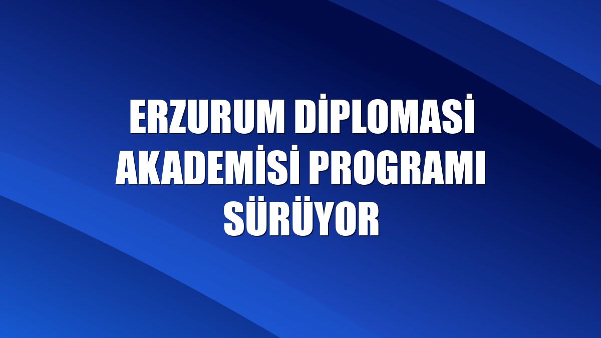 Erzurum Diplomasi Akademisi programı sürüyor