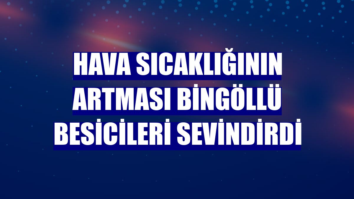 Hava sıcaklığının artması Bingöllü besicileri sevindirdi