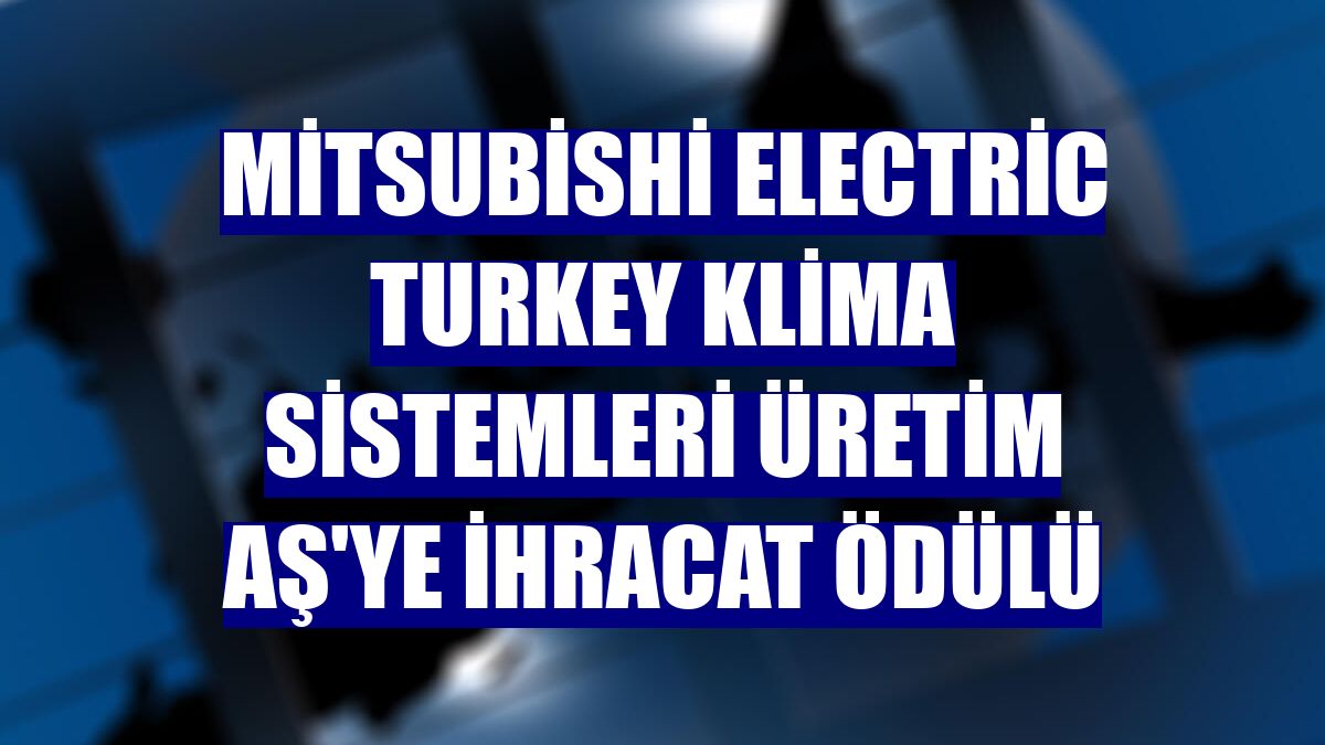 Mitsubishi Electric Turkey Klima Sistemleri Üretim AŞ'ye ihracat ödülü