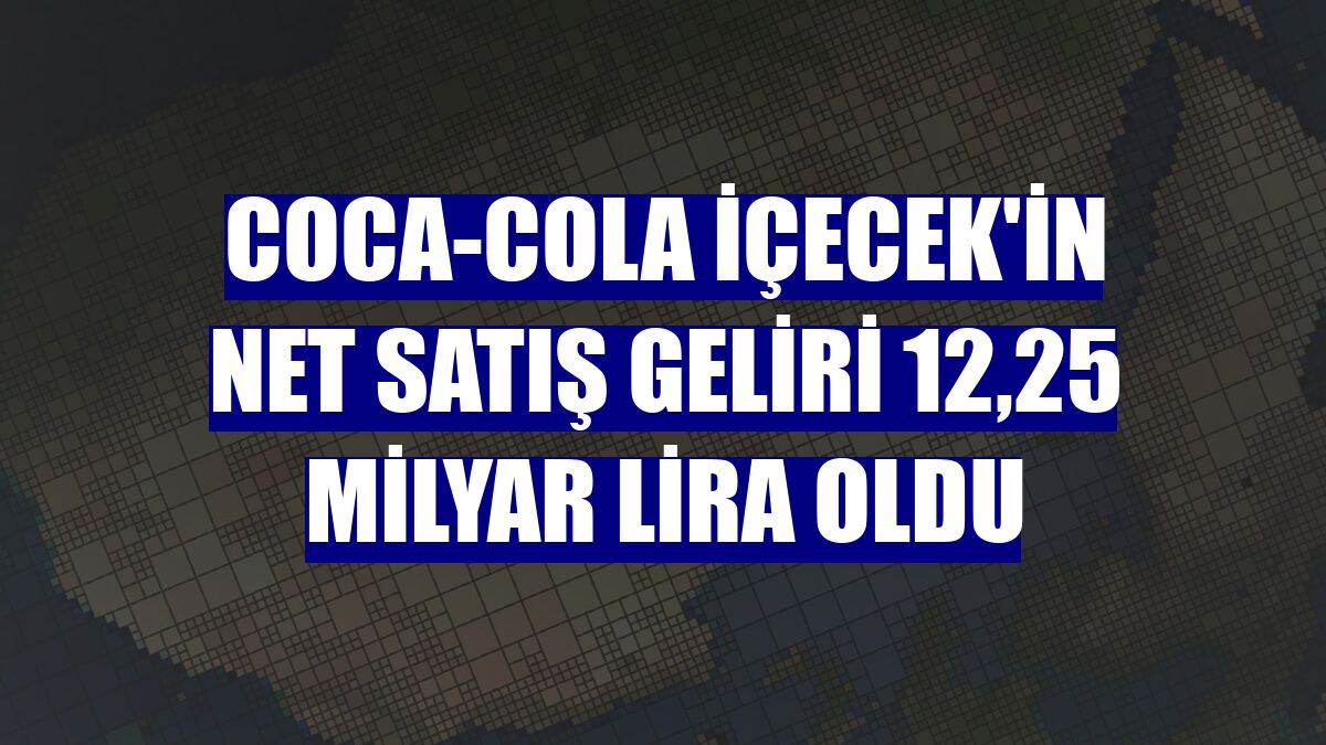 Coca-Cola İçecek'in net satış geliri 12,25 milyar lira oldu