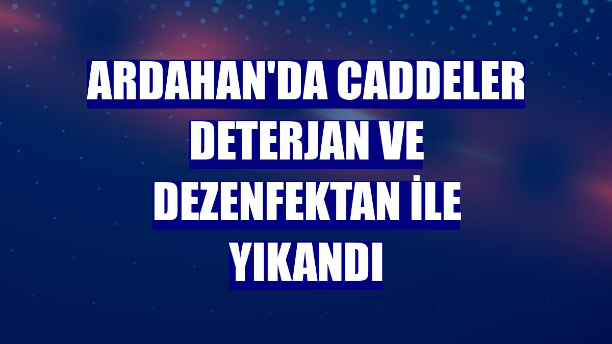 Ardahan'da caddeler deterjan ve dezenfektan ile yıkandı