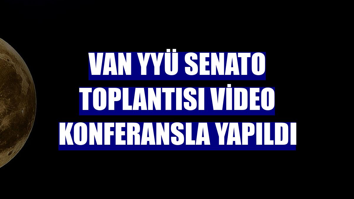 Van YYÜ senato toplantısı video konferansla yapıldı