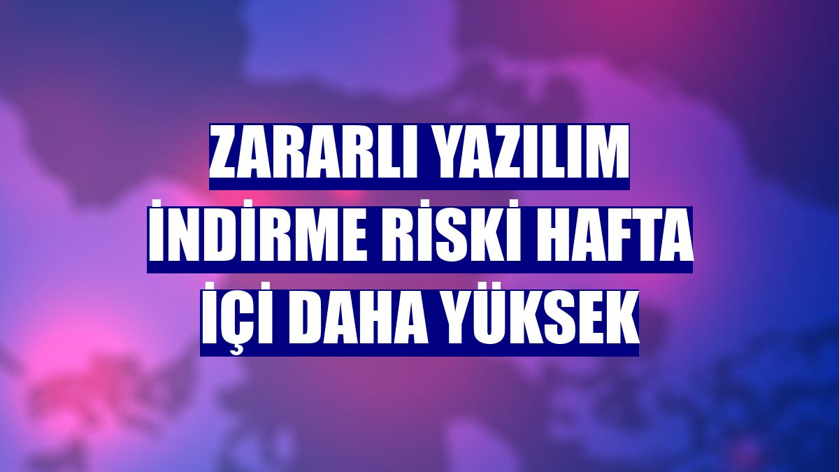 Zararlı yazılım indirme riski hafta içi daha yüksek