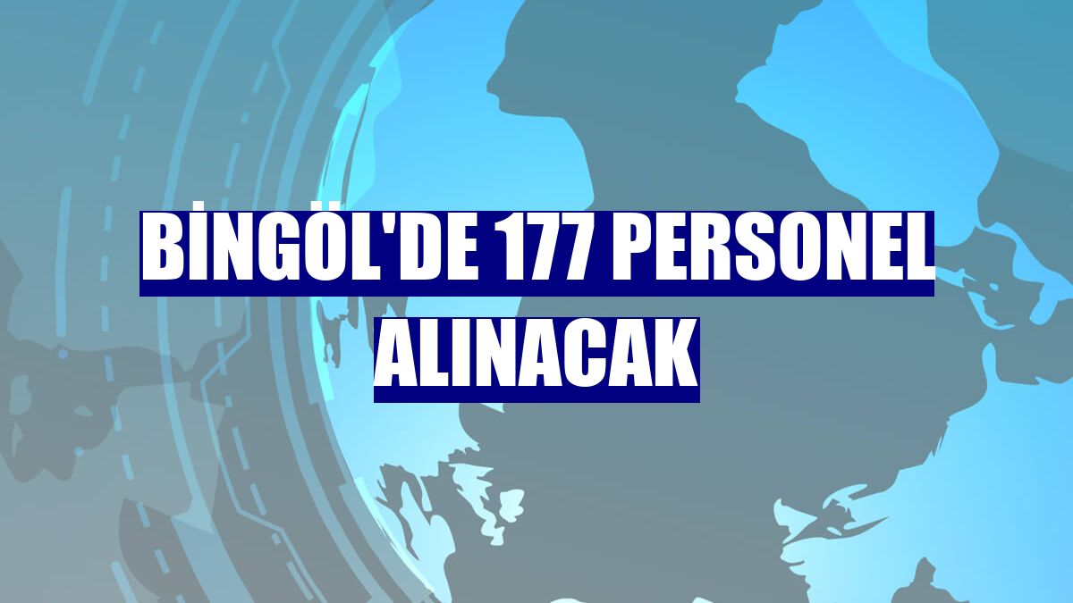 Bingöl'de 177 personel alınacak