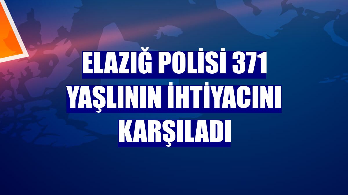 Elazığ polisi 371 yaşlının ihtiyacını karşıladı