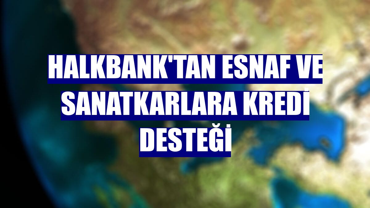 Halkbank'tan esnaf ve sanatkarlara kredi desteği