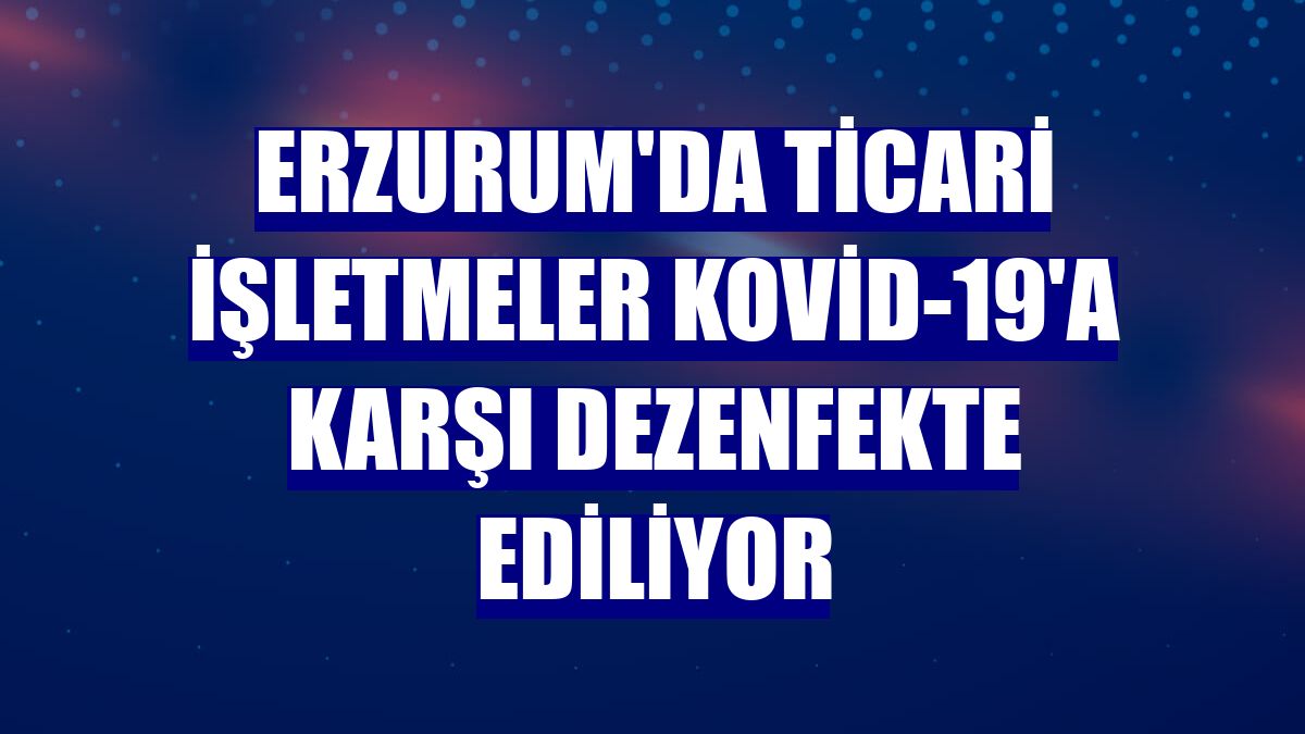 Erzurum'da ticari işletmeler Kovid-19'a karşı dezenfekte ediliyor