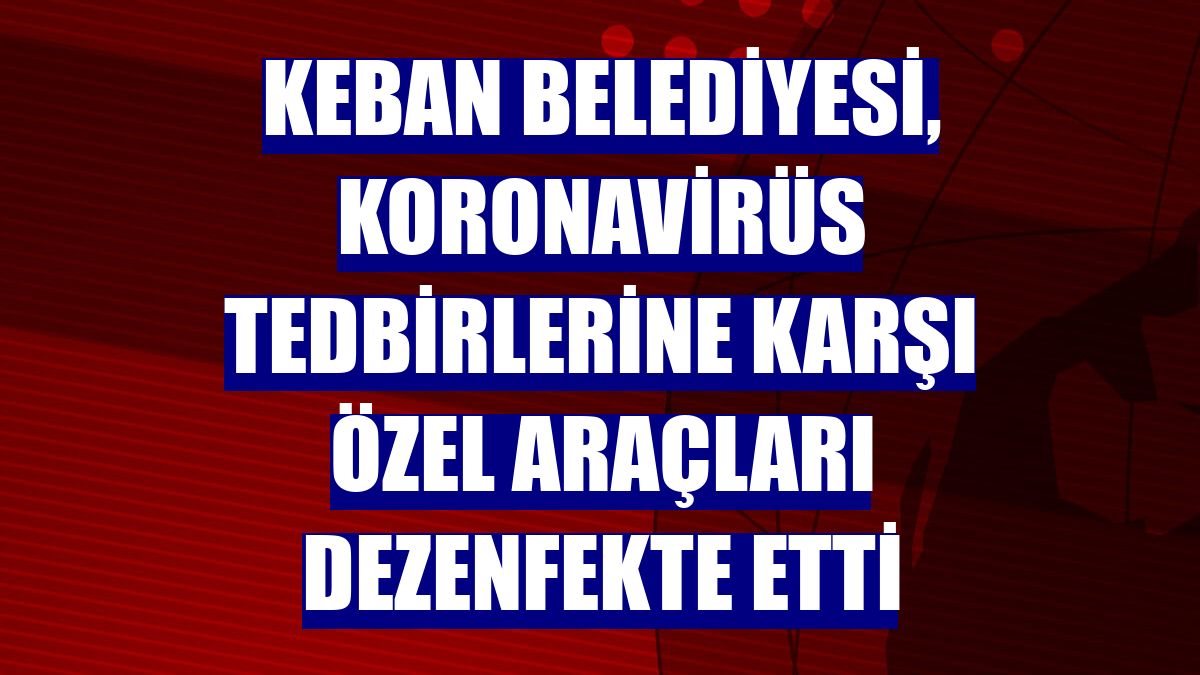 Keban Belediyesi, koronavirüs tedbirlerine karşı özel araçları dezenfekte etti