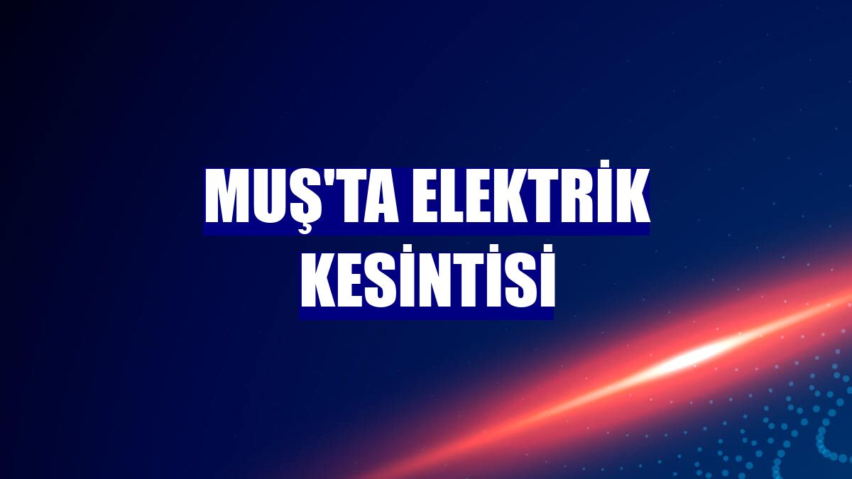 Muş'ta elektrik kesintisi