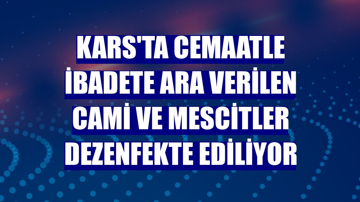 Kars'ta cemaatle ibadete ara verilen cami ve mescitler dezenfekte ediliyor