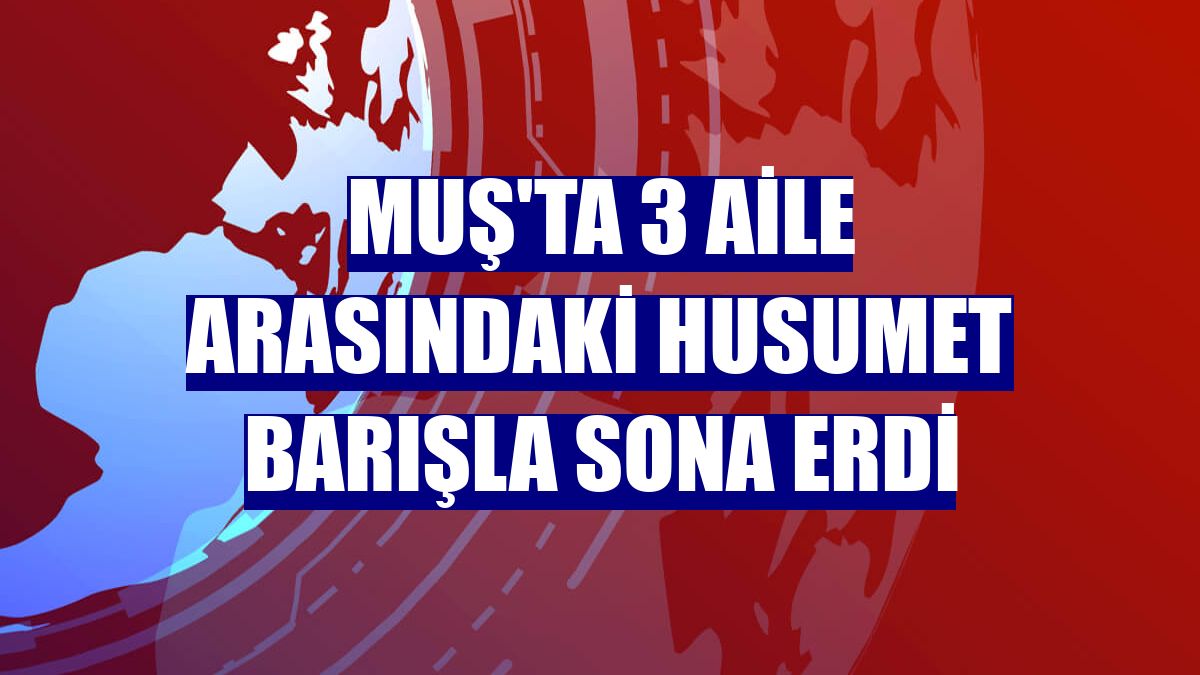Muş'ta 3 aile arasındaki husumet barışla sona erdi