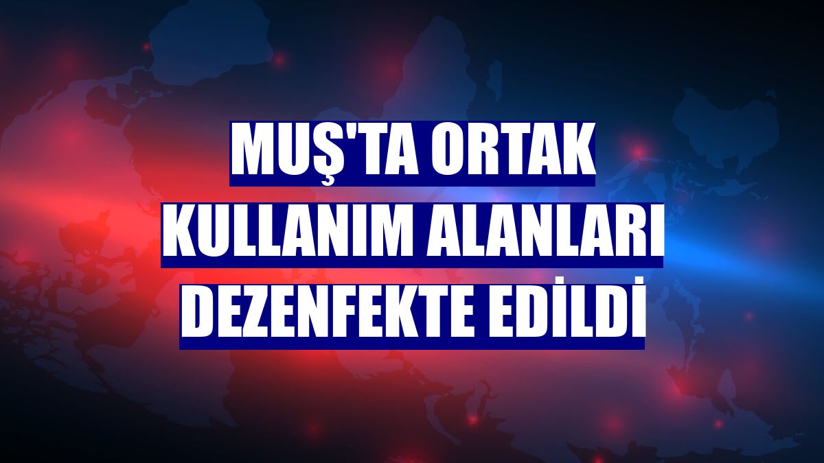Muş'ta ortak kullanım alanları dezenfekte edildi