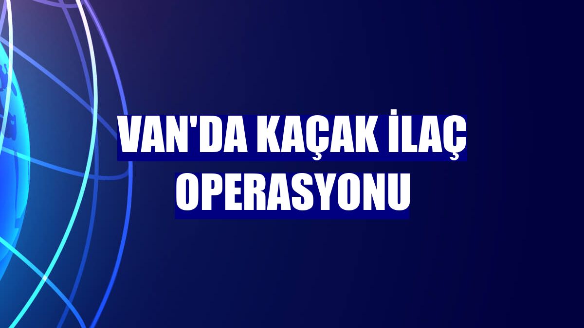 Van'da kaçak ilaç operasyonu