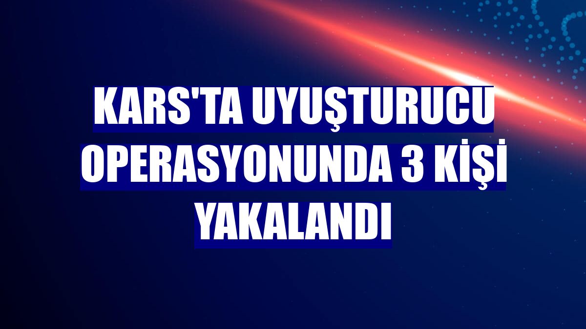 Kars'ta uyuşturucu operasyonunda 3 kişi yakalandı