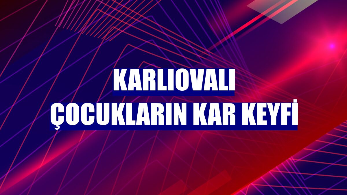 Karlıovalı çocukların kar keyfi