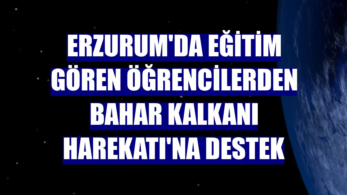 Erzurum'da eğitim gören öğrencilerden Bahar Kalkanı Harekatı'na destek