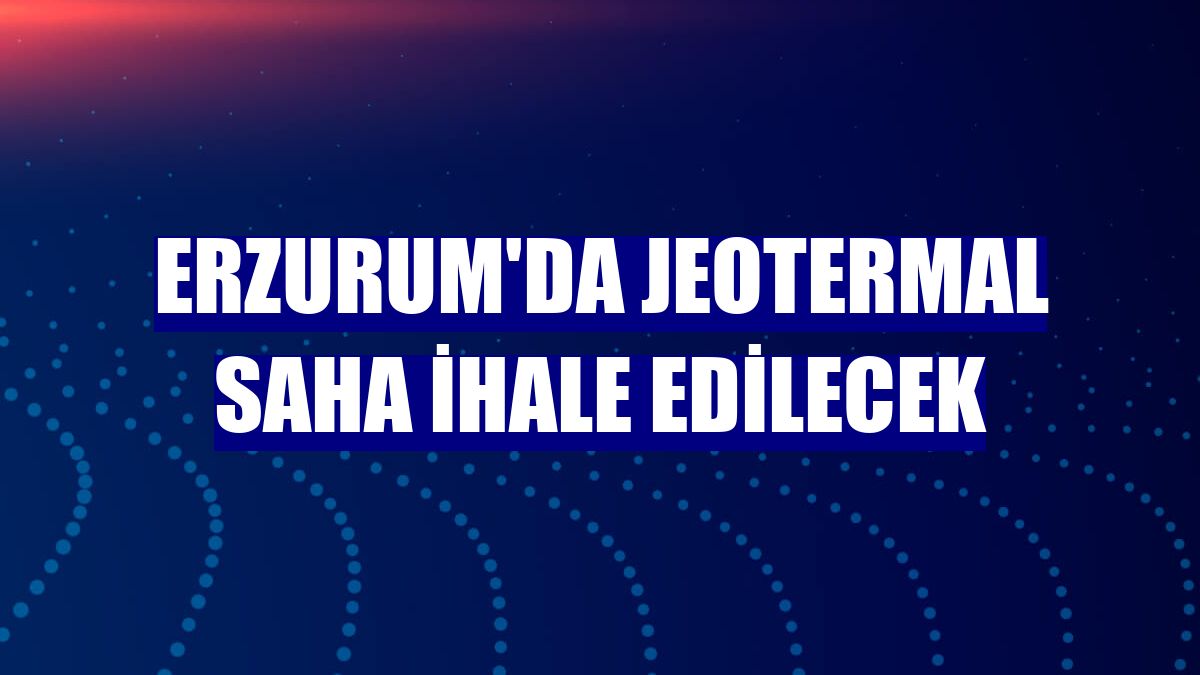 Erzurum'da jeotermal saha ihale edilecek