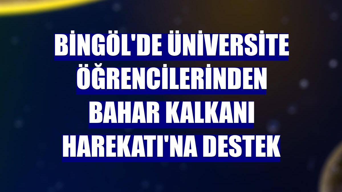 Bingöl'de üniversite öğrencilerinden Bahar Kalkanı Harekatı'na destek