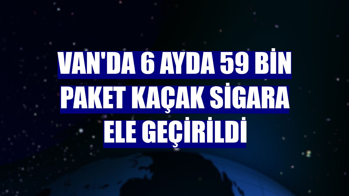 Van'da 6 ayda 59 bin paket kaçak sigara ele geçirildi