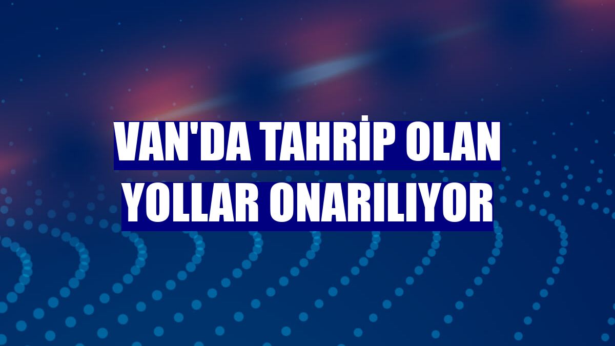 Van'da tahrip olan yollar onarılıyor