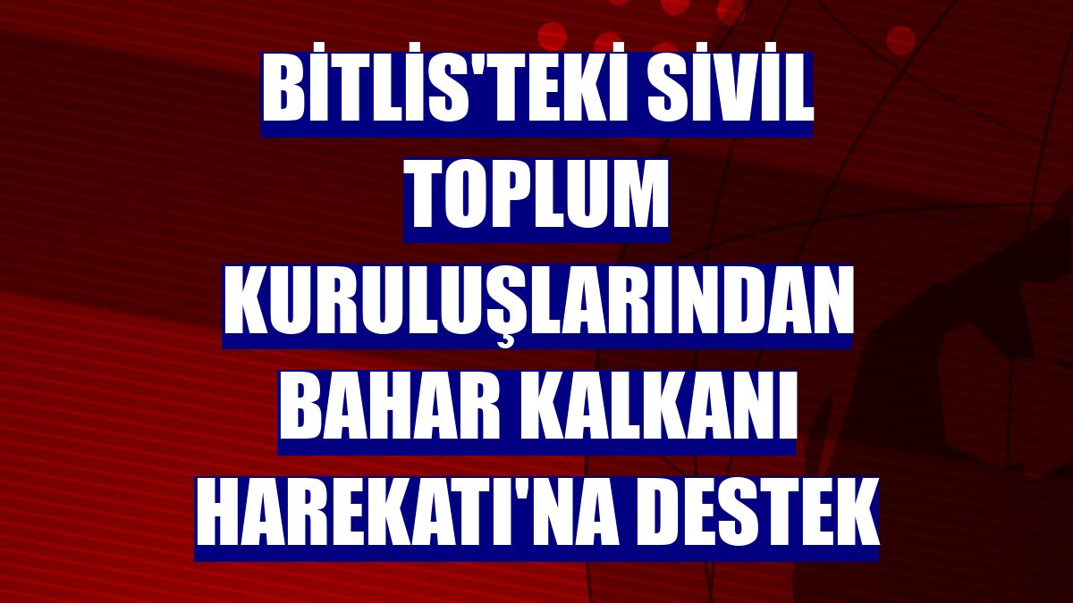 Bitlis'teki sivil toplum kuruluşlarından Bahar Kalkanı Harekatı'na destek