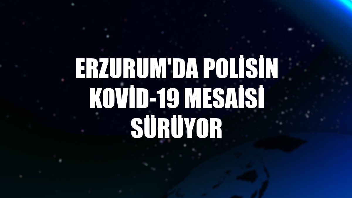 Erzurum'da polisin Kovid-19 mesaisi sürüyor