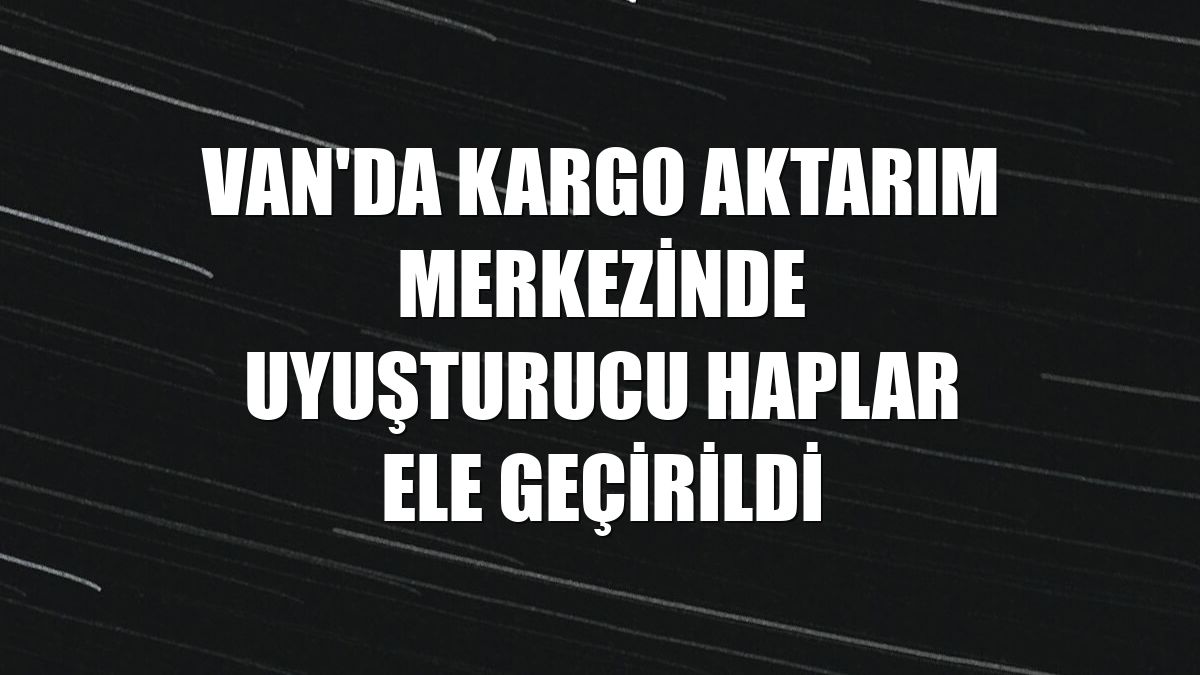 Van'da kargo aktarım merkezinde uyuşturucu haplar ele geçirildi