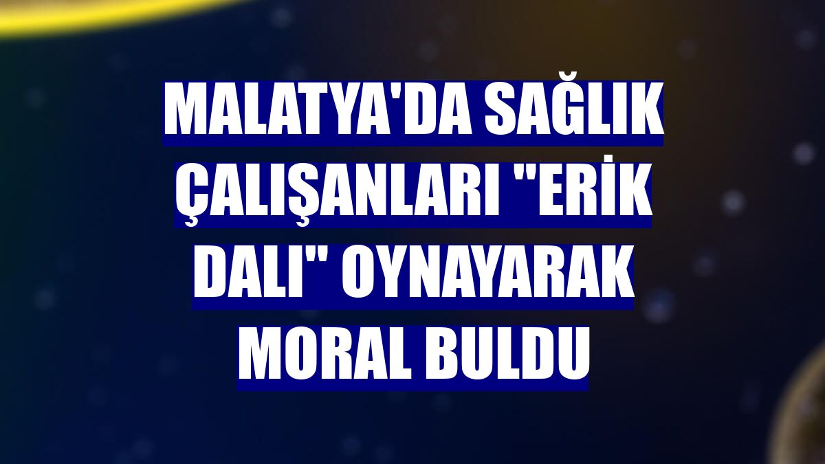 Malatya'da sağlık çalışanları "Erik Dalı" oynayarak moral buldu
