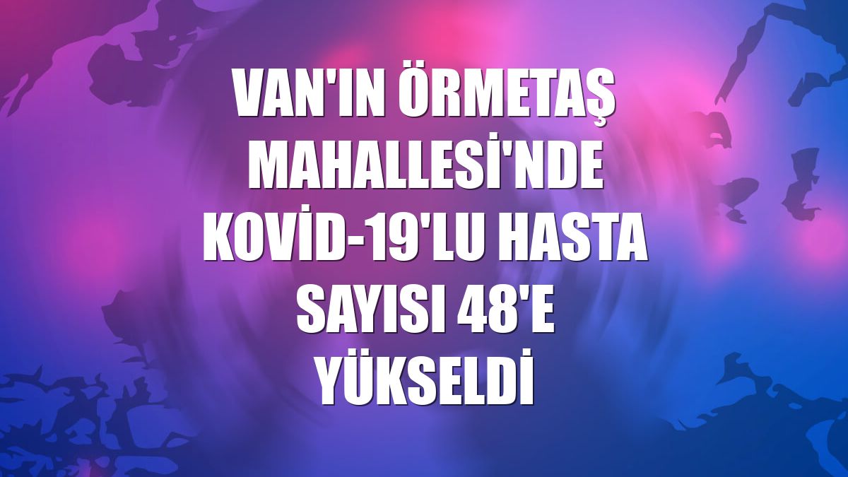 Van'ın Örmetaş Mahallesi'nde Kovid-19'lu hasta sayısı 48'e yükseldi