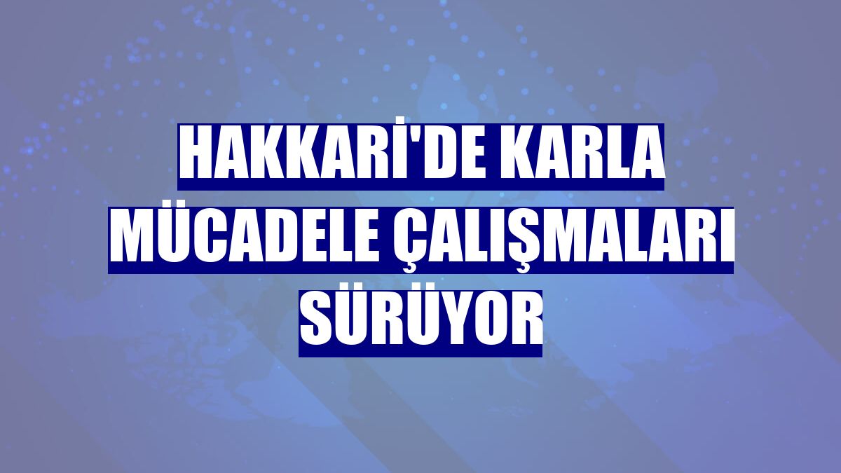 Hakkari'de karla mücadele çalışmaları sürüyor
