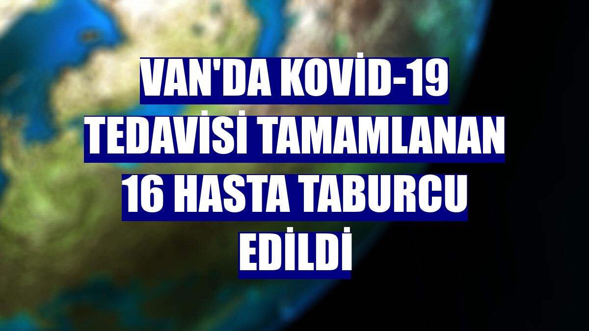Van'da Kovid-19 tedavisi tamamlanan 16 hasta taburcu edildi