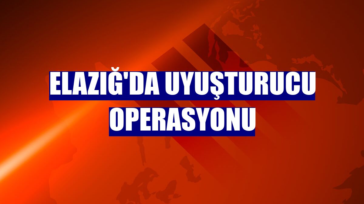 Elazığ'da uyuşturucu operasyonu