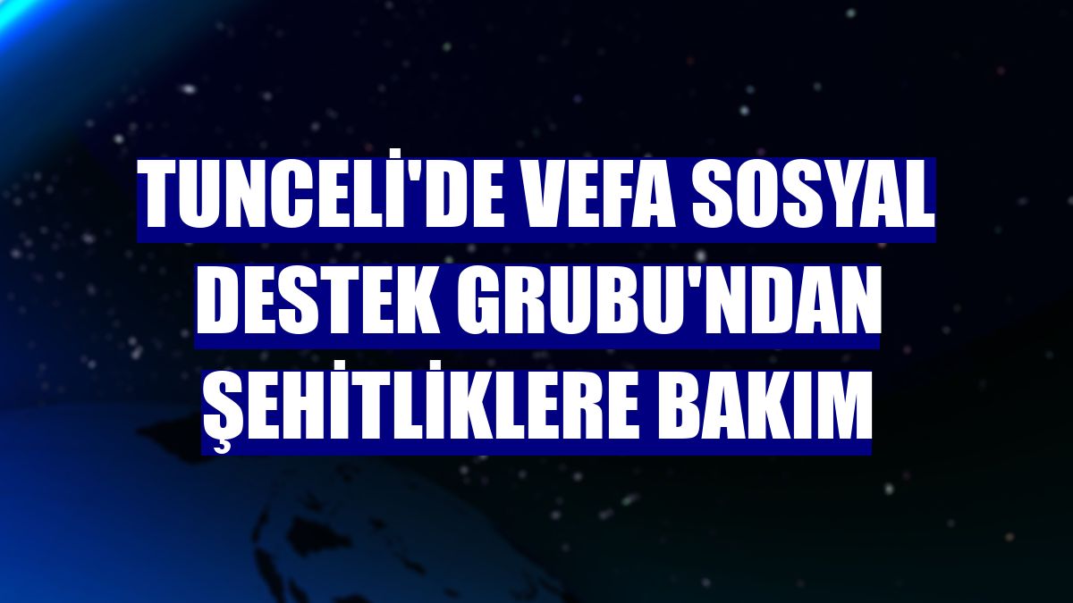Tunceli'de Vefa Sosyal Destek Grubu'ndan şehitliklere bakım