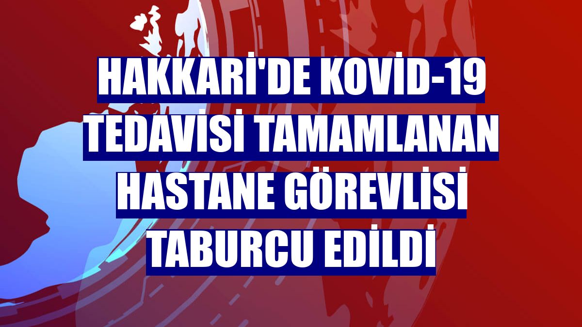 Hakkari'de Kovid-19 tedavisi tamamlanan hastane görevlisi taburcu edildi