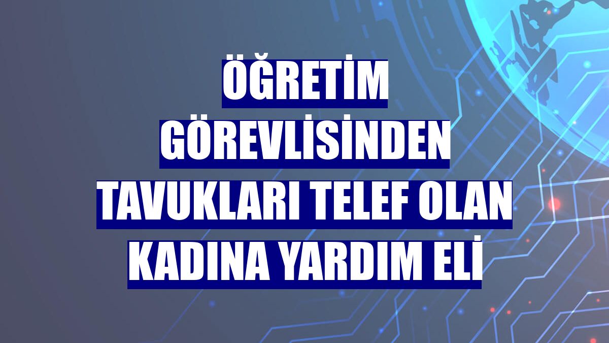 Öğretim görevlisinden tavukları telef olan kadına yardım eli