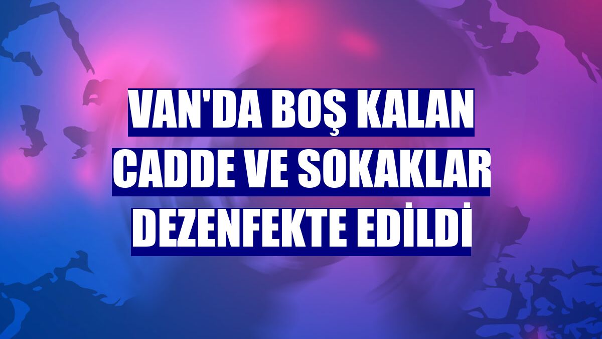 Van'da boş kalan cadde ve sokaklar dezenfekte edildi