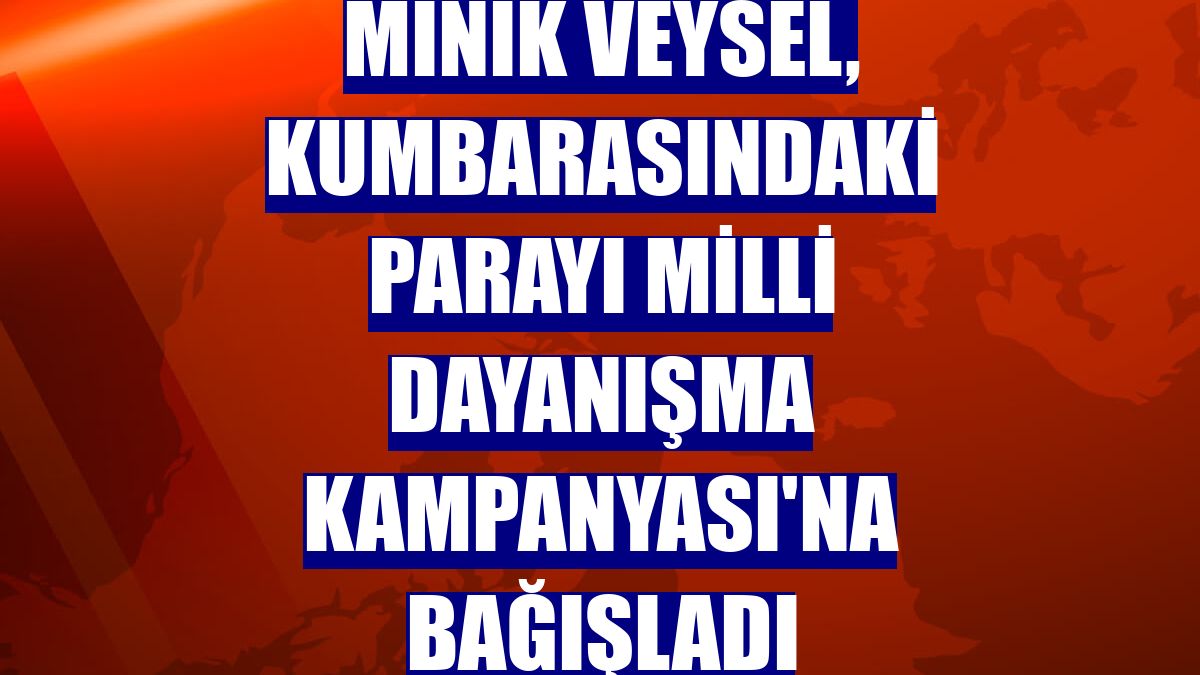 Minik Veysel, kumbarasındaki parayı Milli Dayanışma Kampanyası'na bağışladı