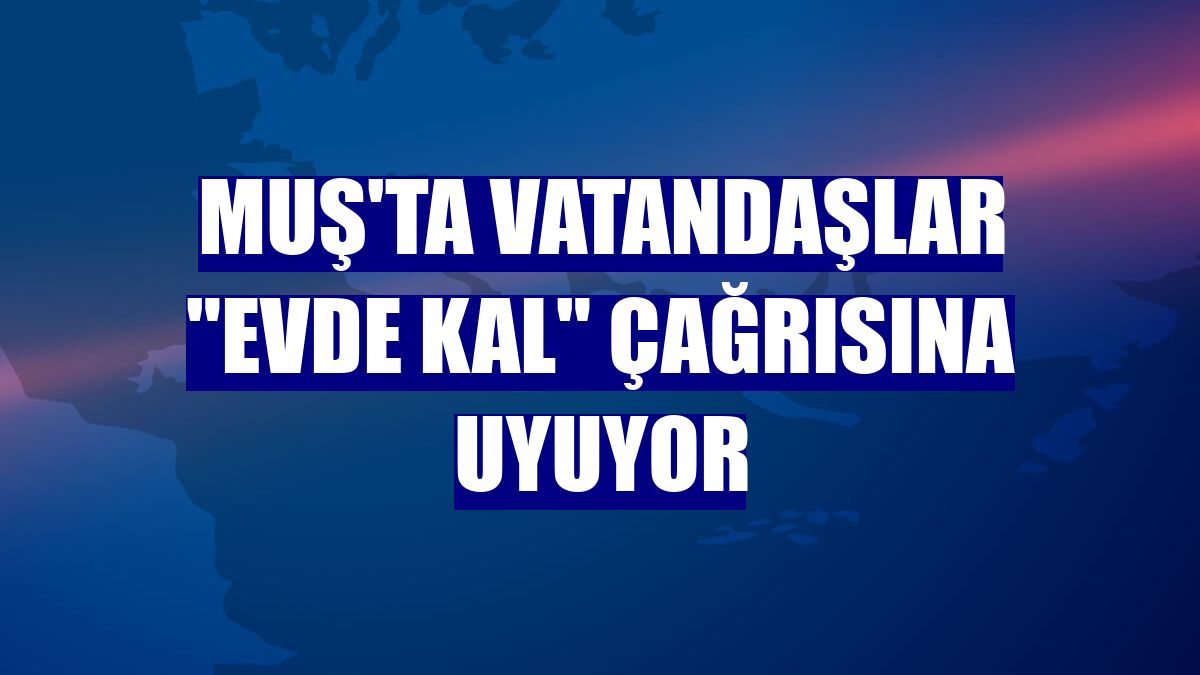 Muş'ta vatandaşlar "evde kal" çağrısına uyuyor