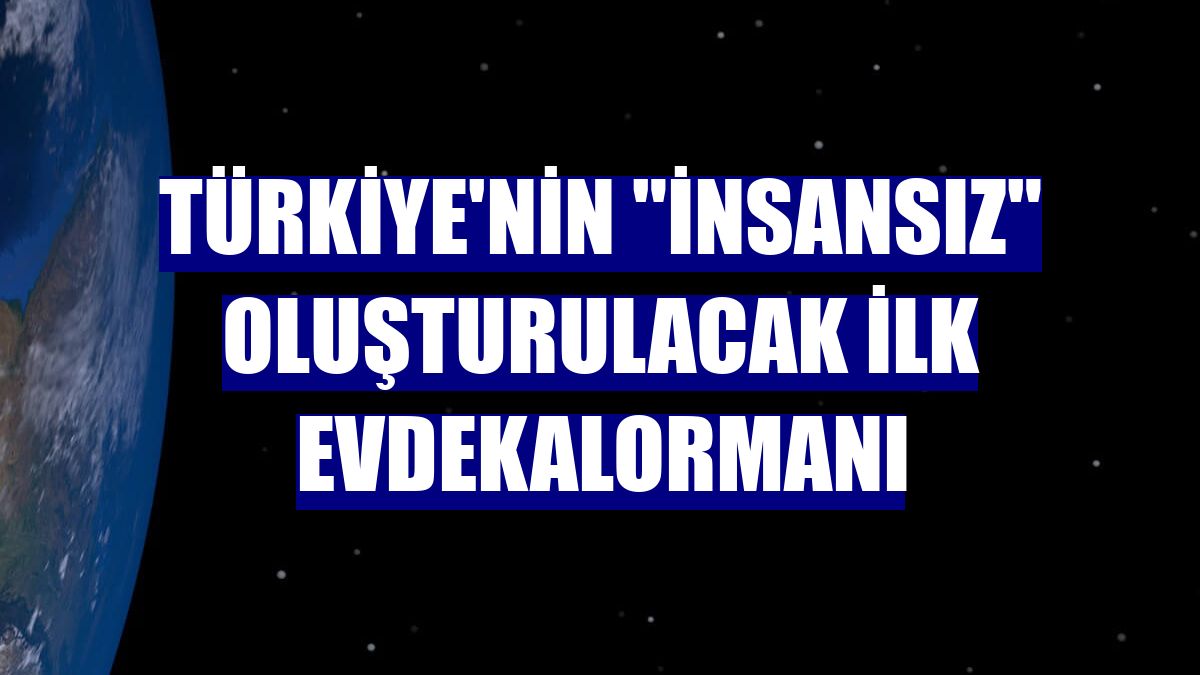 Türkiye'nin "insansız" oluşturulacak ilk EvdeKalOrmanı