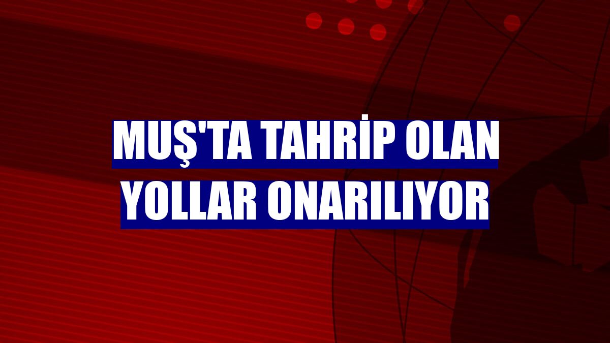 Muş'ta tahrip olan yollar onarılıyor