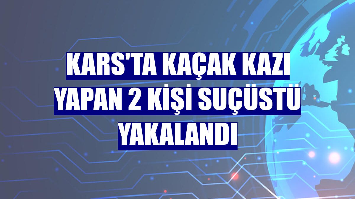 Kars'ta kaçak kazı yapan 2 kişi suçüstü yakalandı