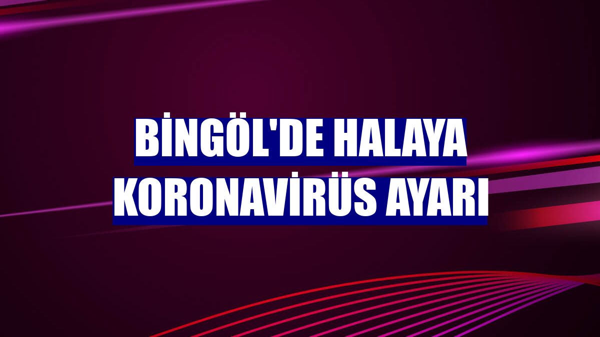 Bingöl'de halaya koronavirüs ayarı