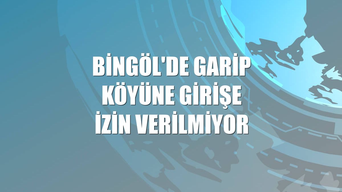 Bingöl'de Garip köyüne girişe izin verilmiyor