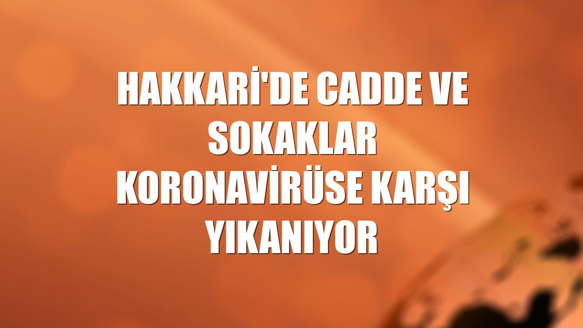 Hakkari'de cadde ve sokaklar koronavirüse karşı yıkanıyor